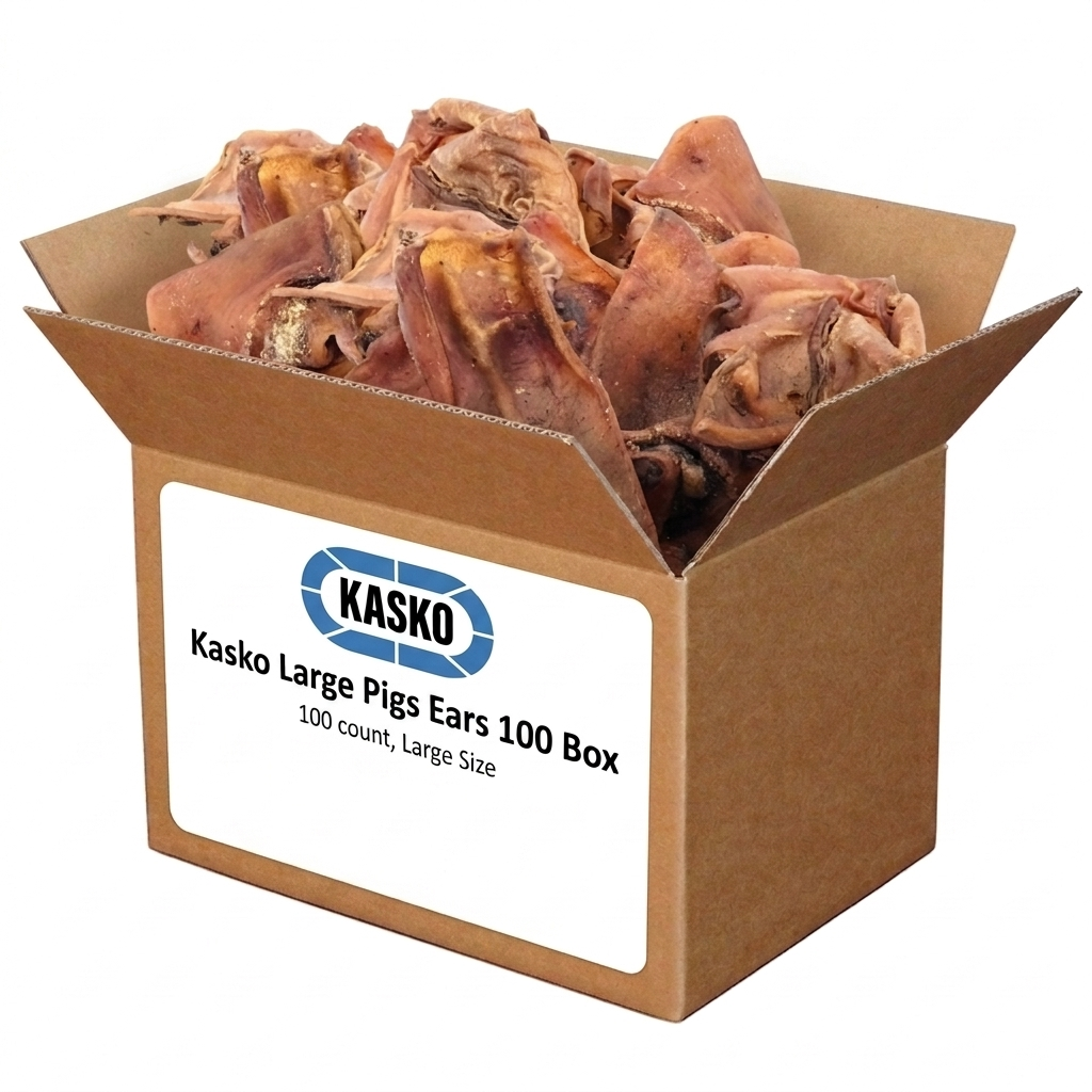 Kasko Large Pigs Ears 100 Box