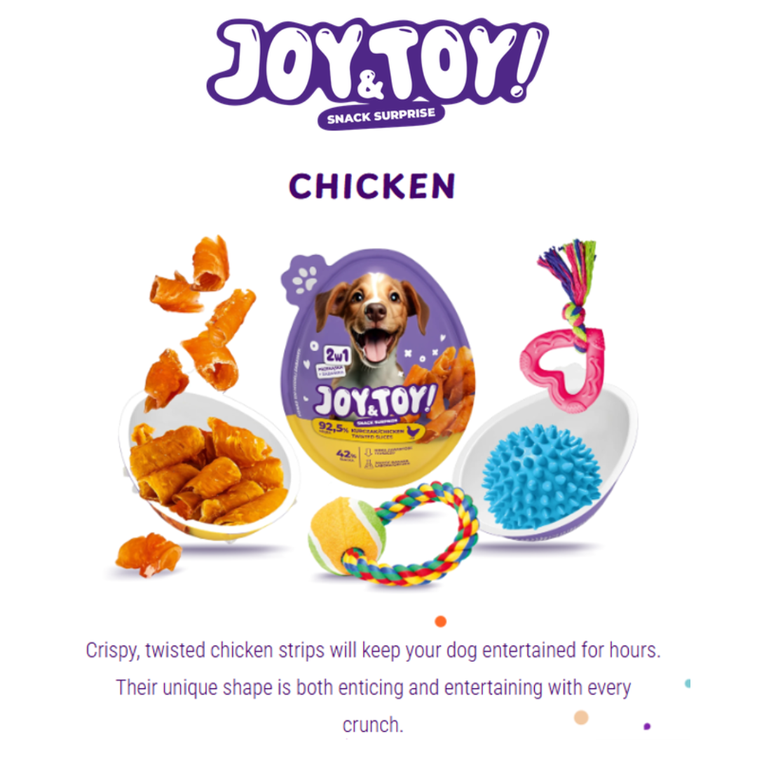 JOY&TOY! Chicken Twisted Slices for Dogs
